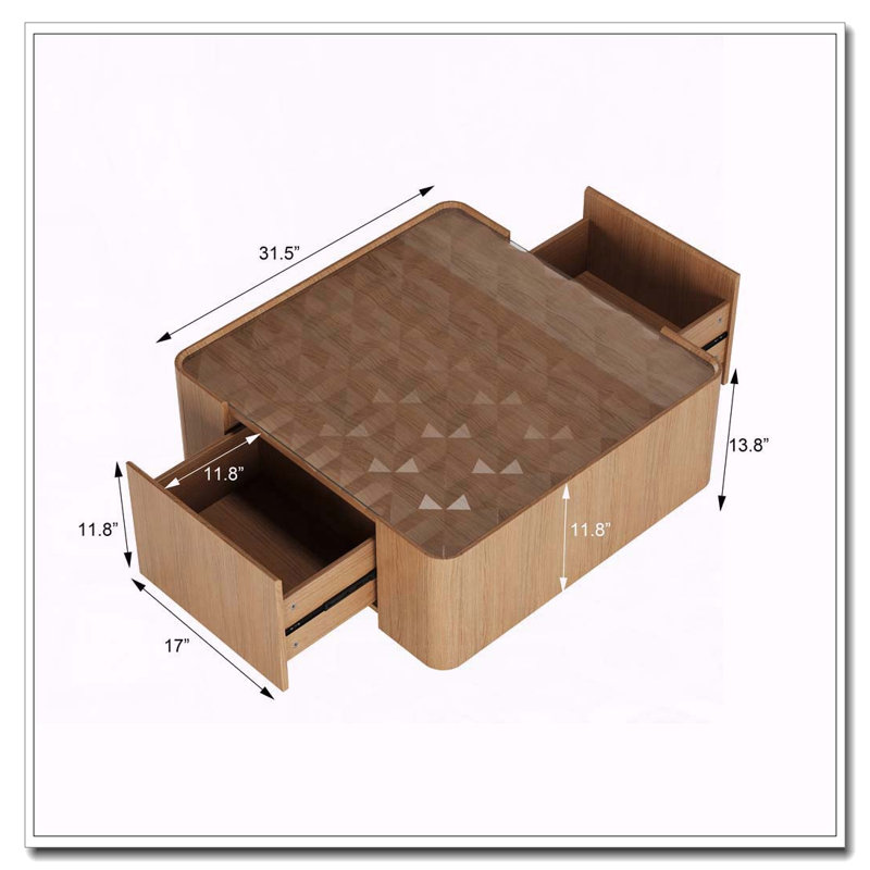 Table basse Modern, 31,5 po - Carré