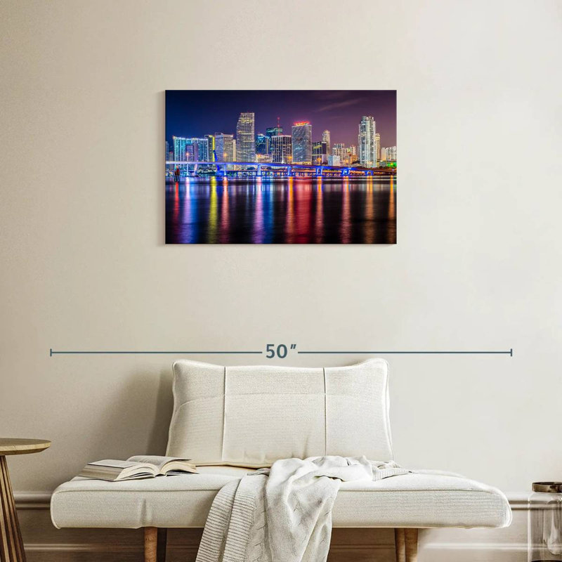 Couleurs Sirci Miami la nuit, H 20 po x l 30 po