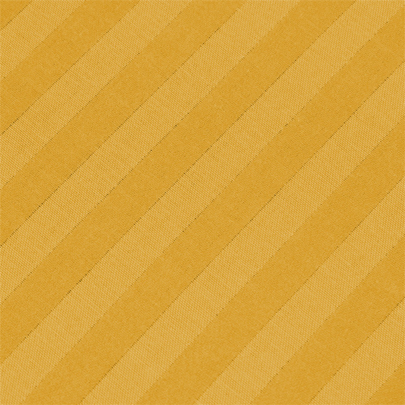 200 Thread Count Microfibre Stripe Fitted Sheet 40cm, Double (4'6), Ochre