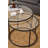 Modern Tempered Glass Coffee Table, 100% Metal Frame, 0.2 inches Thick | Black & Transparent Design | Perfect for Industrial & Contemporary Living Rooms, Durable & Stylish-749900964-749900967