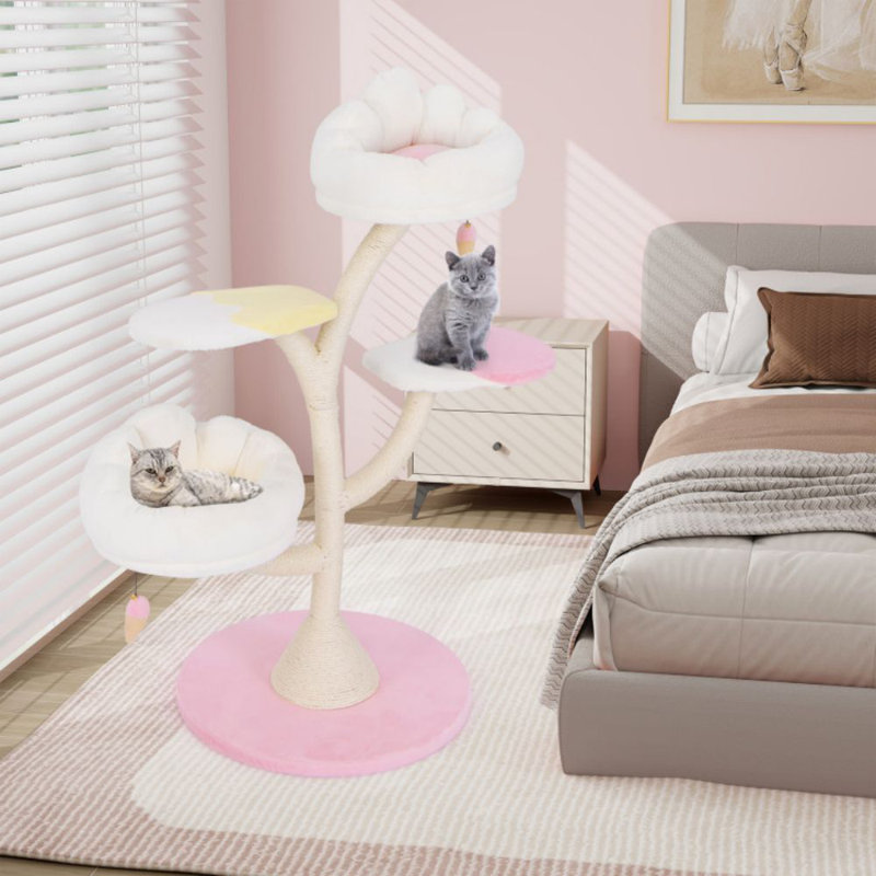 Tour pour chat multi-couches avec 2 perchoirs et 2 plateformes