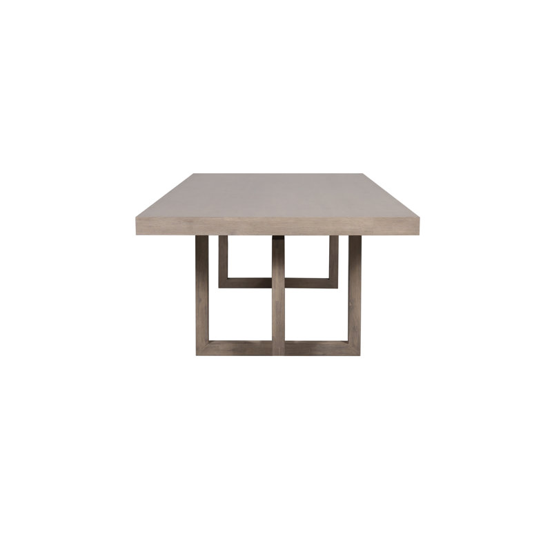 Basile Solid Wood Base Dining Table, 47” W x 78” L