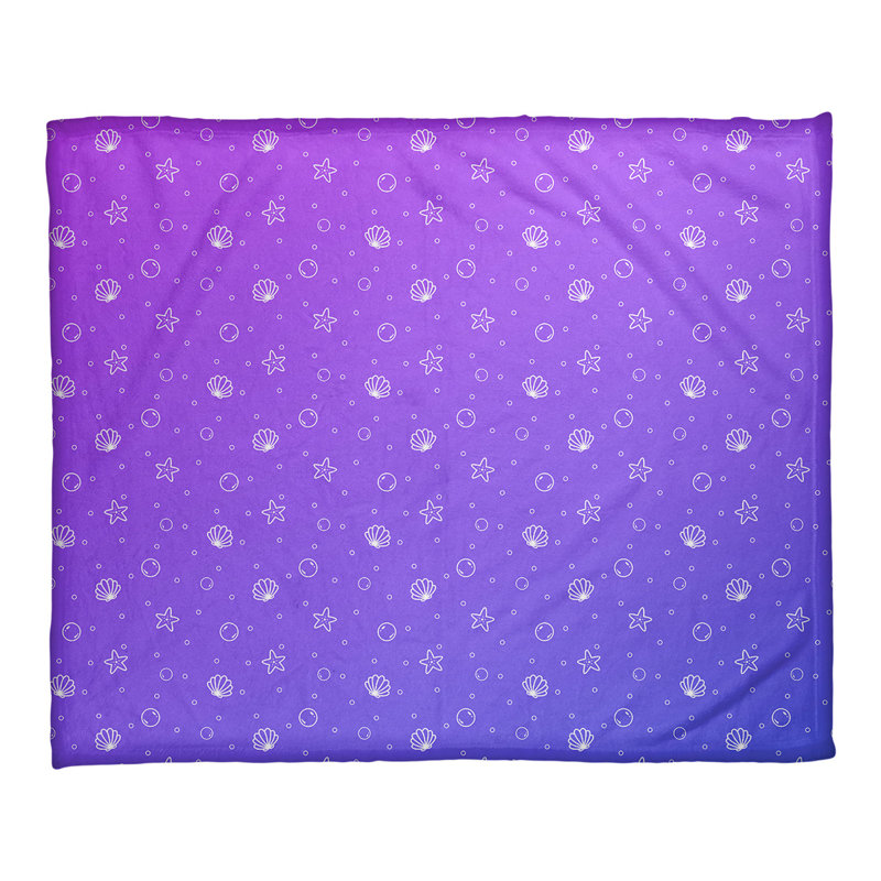 Couverture Katelyn Elizabeth Seashell, l 32,5 po x L 42,5 po, Mauve / Rose