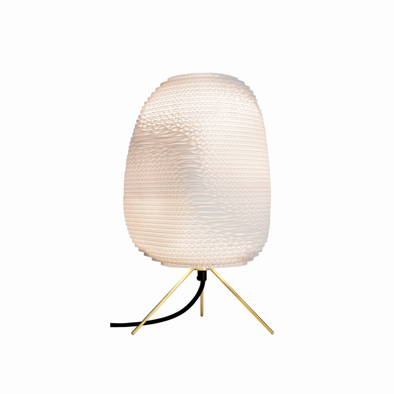 Scraplights Recycled Cardboard Table Light - Ebey, White