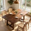 Table de salle à manger moderne de style ferme à tréteaux / Table de salle à manger rustique en bois massif