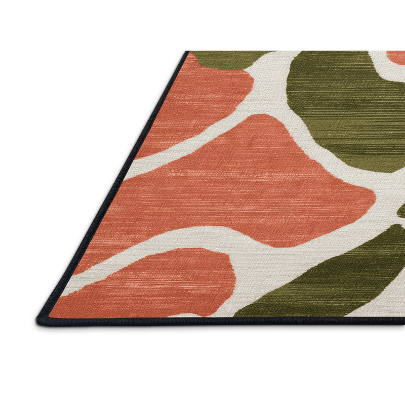Tapis aquarelle lavable à la machine, Carré 5 pi