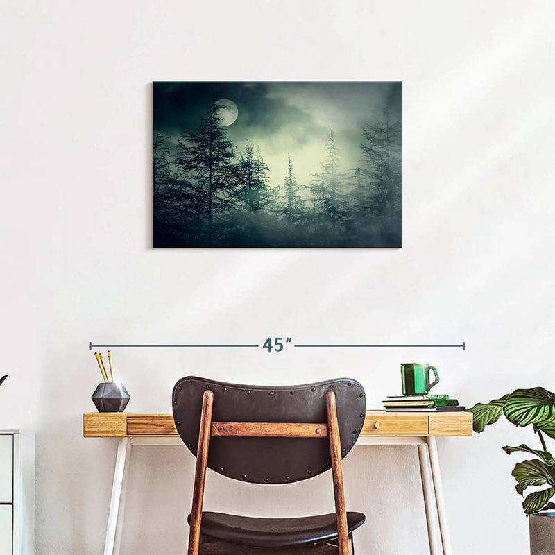 Forêt sombre et sombre, H 20 po x l 30 po