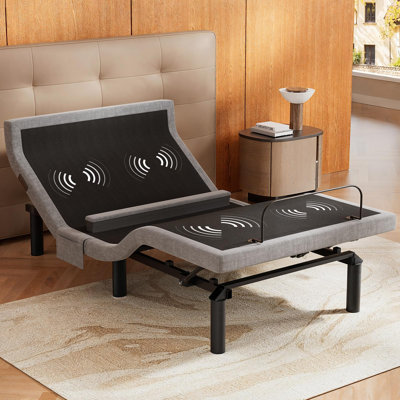 Adjustable Bed Frame with 4-Zone Adjustment, Lumbar Support, Head Pillow Tilt, Massage, Zero Gravity, App Control, USB Ports & LED Lighting