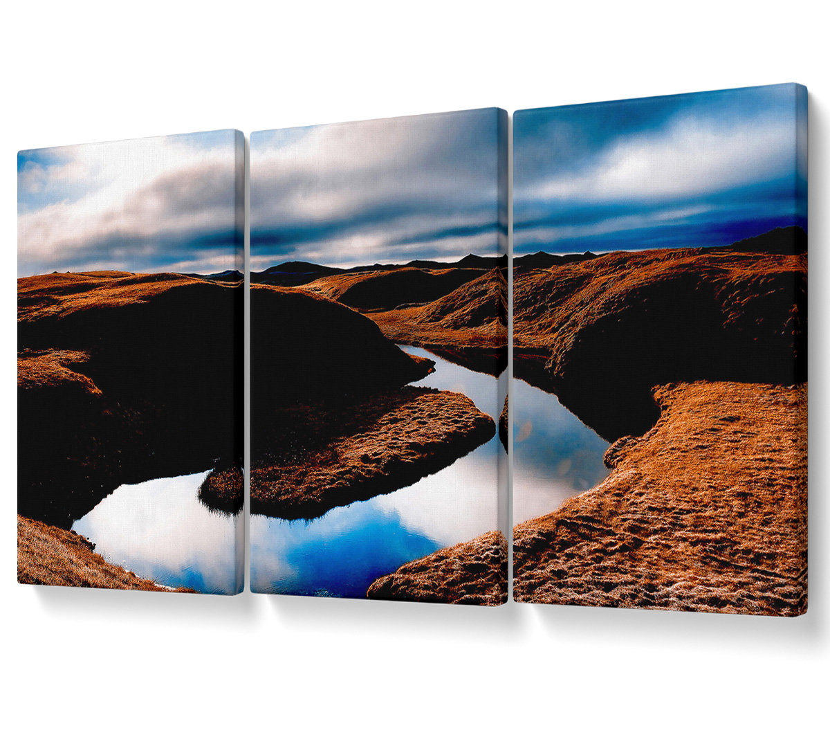 Union Rustic Small River Island - 3 Piece Wrapped Canvas Graphic Art ...