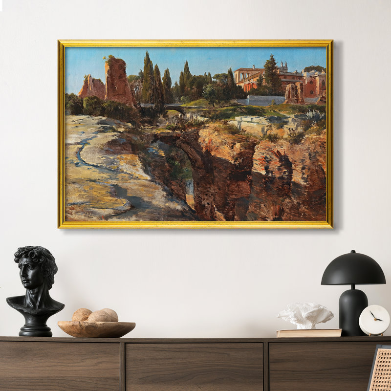 Palatin à Rome, v. 1921 - Edward Theodore Compton - Toile encadrée sur mesure, Dimensions intérieures 24 po x 34 po