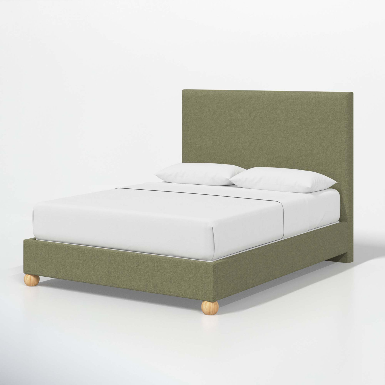 Benita Upholstered Bed, Twin, Zuma Laurel Textured Linen