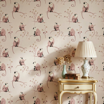Monkeys Wallpaper Whimsical Nature Wall Mural