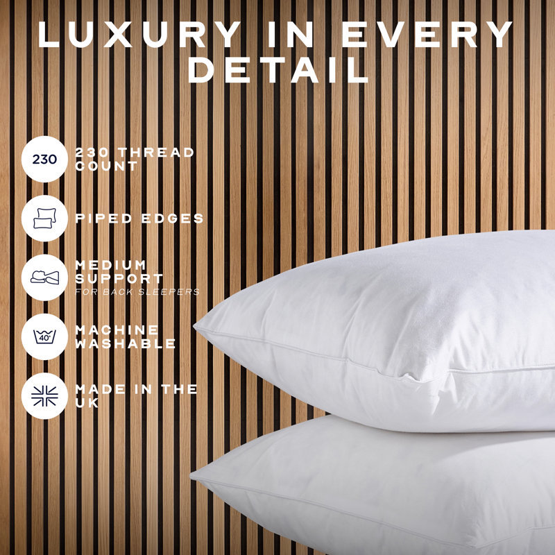 Snuggledown Luxurious Cotton Medium Support Pillow