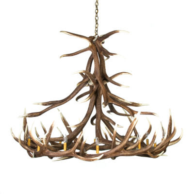 Lustree roue de wagon à style bougie 12 lumières elk Adaline