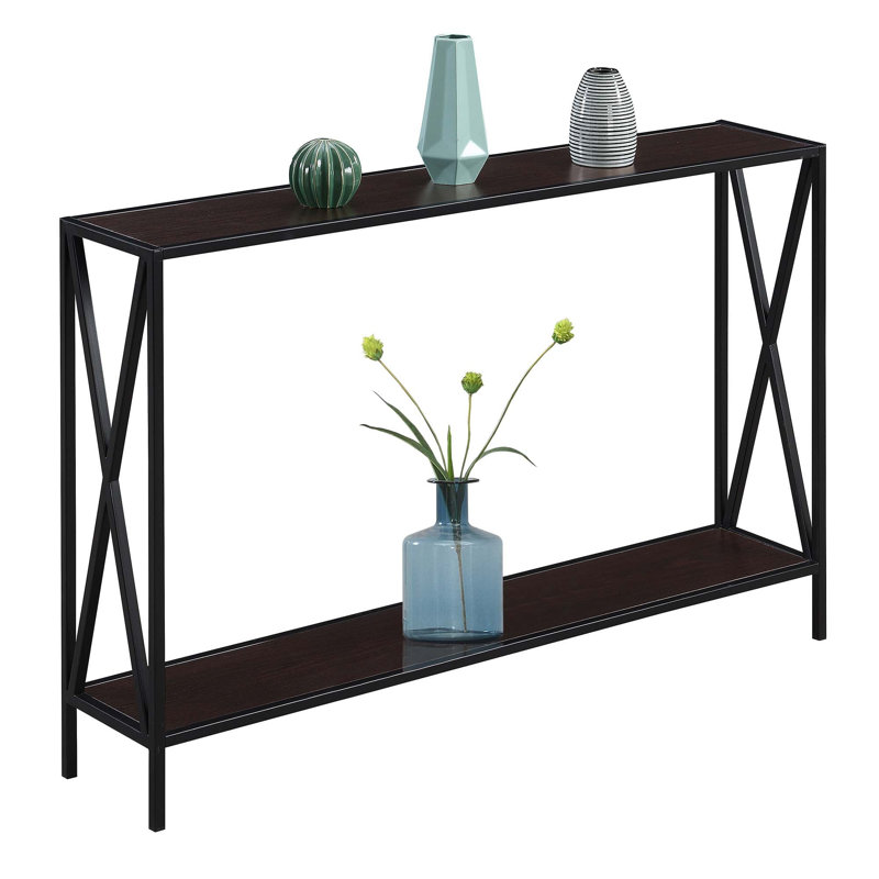 Console de 47,25 po Ariyana, Plateau espresso / base noire