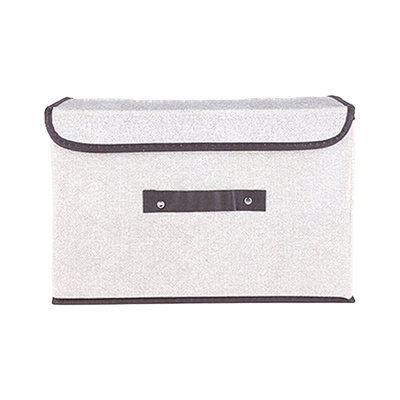 Foldable Storage Box With Lid 2pcs (large + Small) Fabric Storage Box With Lid, Closet Storage Box, Room Organization, Office Storage, Toy Storage