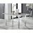 Tierra Modern Glass & Metal Extendable Dining Table Set & 4 Luxury Upholstered Velvet Dining Chairs-1463315713