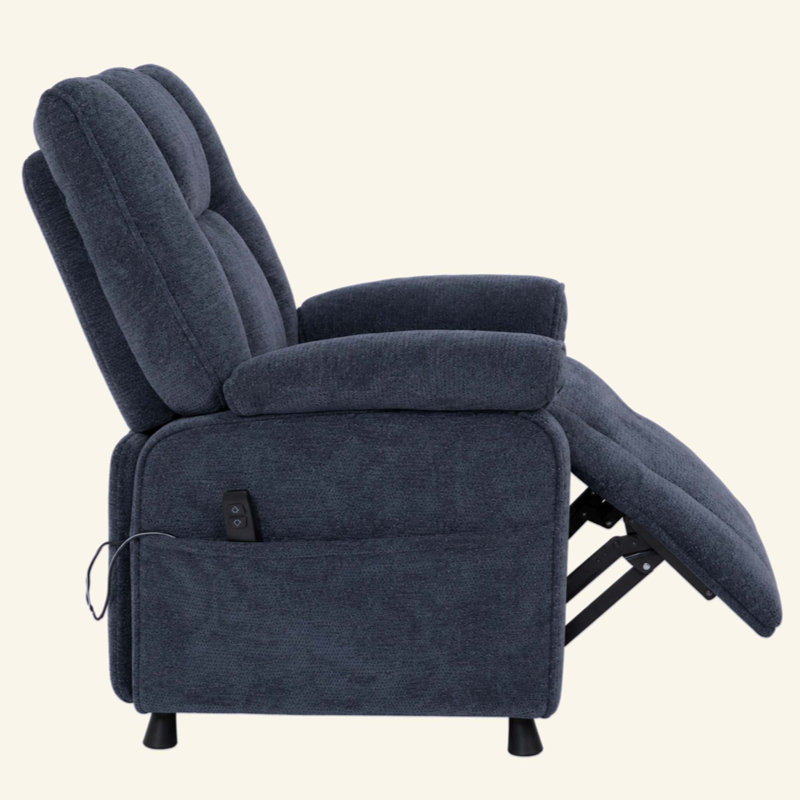 Fauteuil inclinable électrique Basic, Chenille bleu