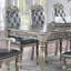 Table de salle à manger formelle antique en bois d'hévéa 2 rallonges famille élargie