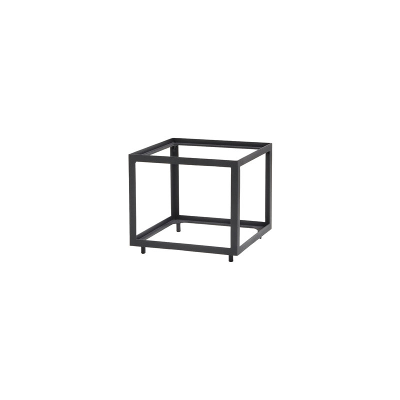 Level Outdoor Square Coffee Table, Lava Gray, 18.9" W x 18.9" L x 16.6" H