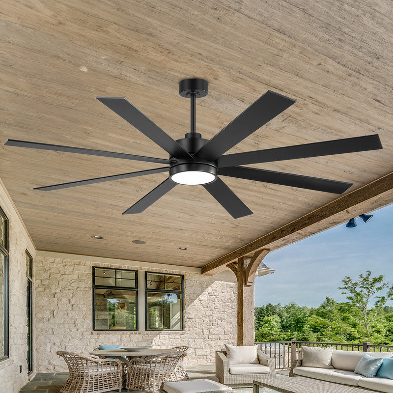 Ventilateur de plafond à 72 pales de 72 pouces avec lumière,