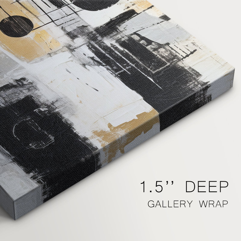 Abstract Series 4 #XIX-Gallery Wrapped Canvas, 16" H x 32" W