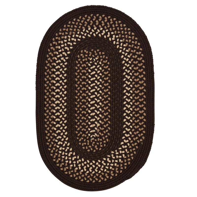 Tapis réversible intérieur / extérieur Omaha - brun phoque, Ovale 12 pi x 15 pi