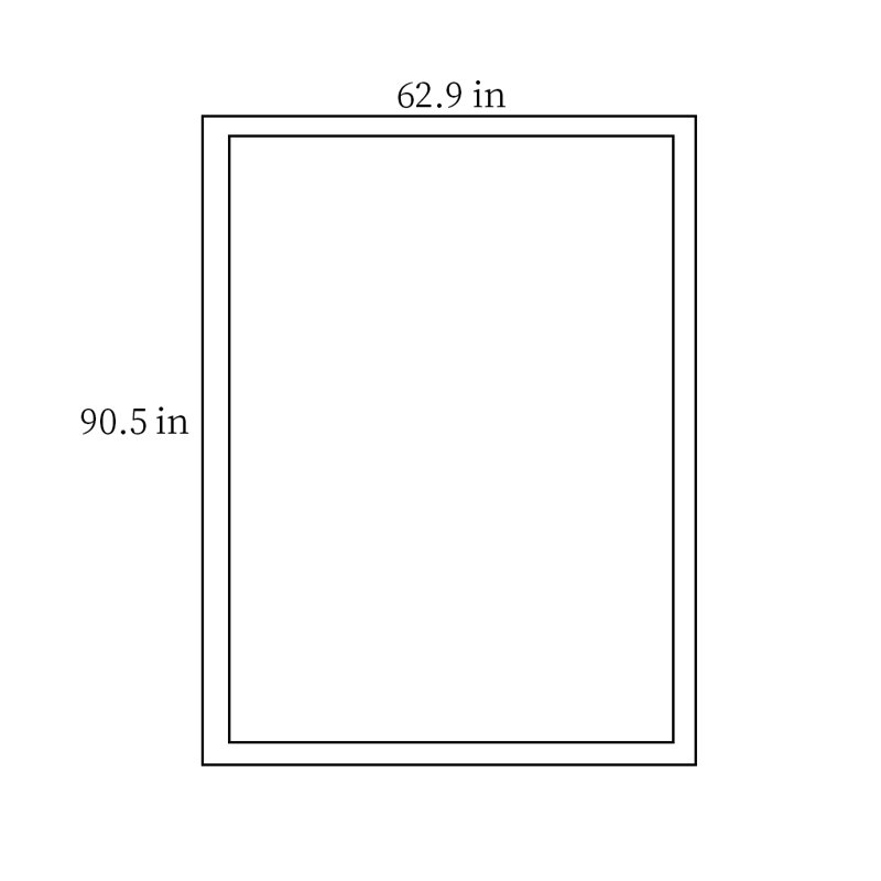 Rectangle Dalha Area Rug with Non-Slip Backing, Rectangle 5'3" x 7'6"