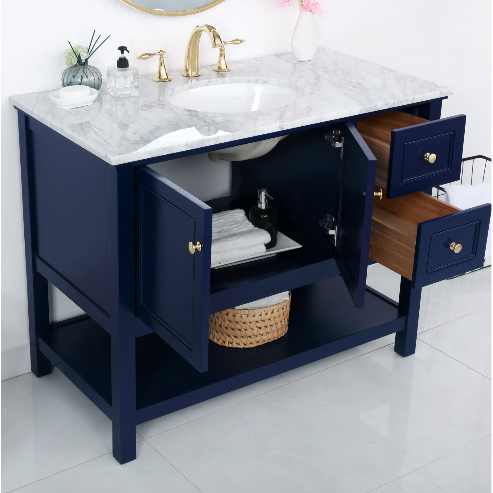 Bonsai 42'' Single Bathroom Vanity, Blue