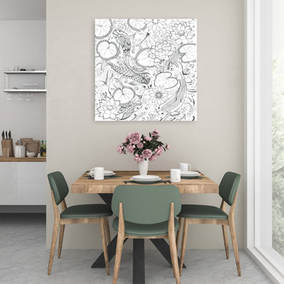 Art mural Koi et Lotus Harmony