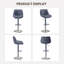 Tabourets de bar modernes et rembourrés en similicuir pivotant à hauteur réglable avec repose-pieds (ensemble de 4)-1722056815-1718571850
