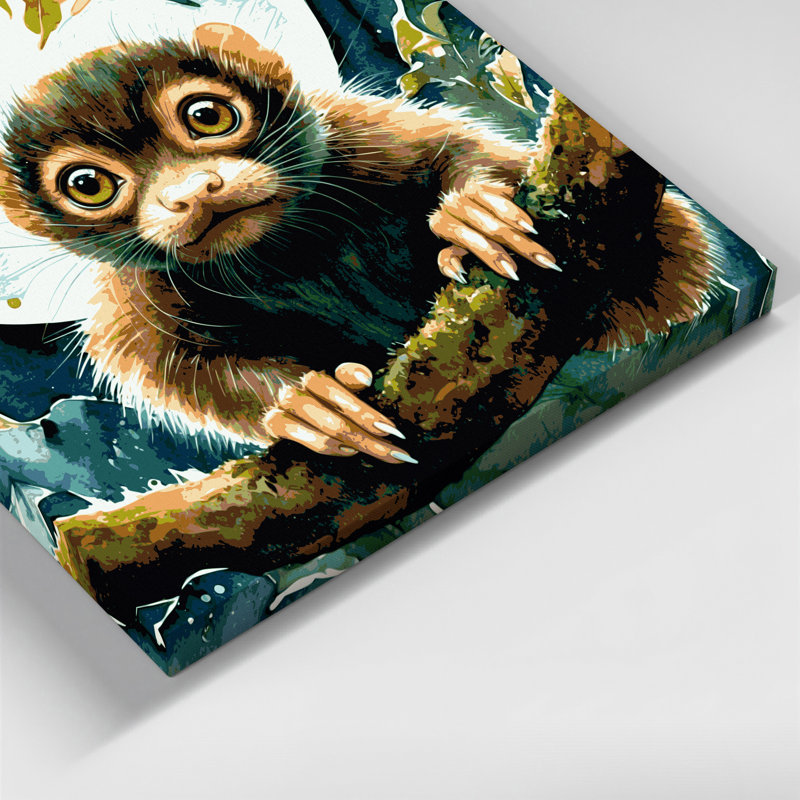 Art mural sur toile Wildlife Tarsier, 12" H x 18" W