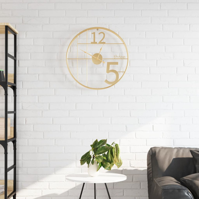 Battistini Iron Wall Clock, Gold