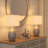 Jenny - 26" Ceramic Table Lamp - Set of 2 - White, Blue Finish