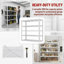 Heavy-Duty 5-Tier Wire Shelving Unit - 3000 LBS Total Capacity With Adjustable Heights & Reinforced Construction For Garage, Warehouse & Industrial Storage-1441431105-1441431106
