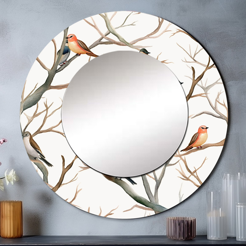 Petits oiseaux sur les branches d'arbre IV, 36 po x 36 po