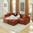 Boneless 115" Wide Modular Corduroy Sectional No Assembly-816380425