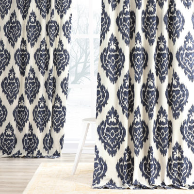 Atkins Room Darkening Cotton Damask Curtain Panel