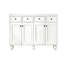 Banc de rangement blanc en bois manufacturé