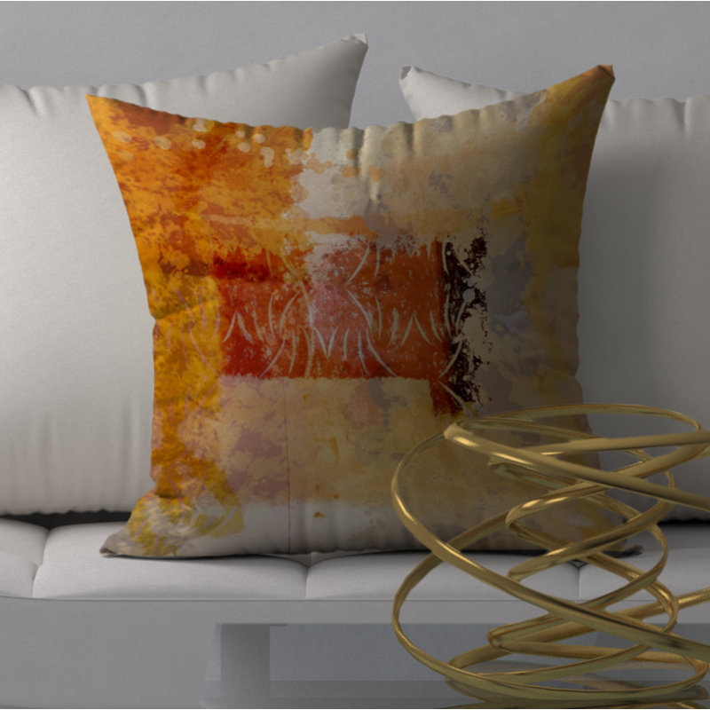Housse de coussin décorative carrée et insert, 18 po x 18 po