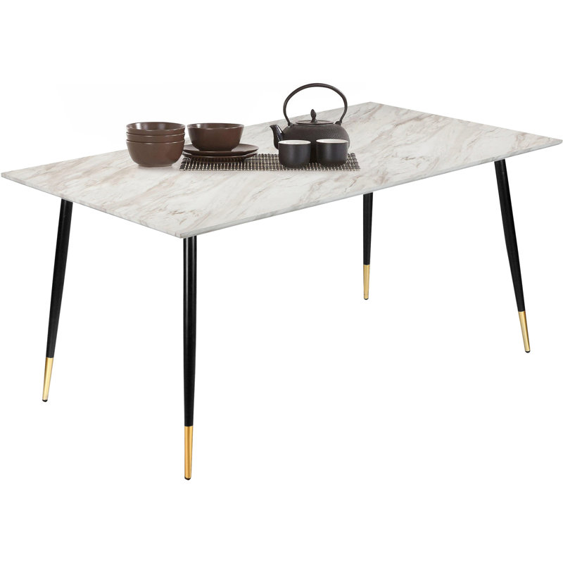 Arianna Metal Base Dining Table, H76 x L160 x W90cm