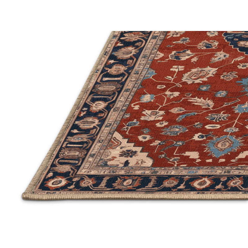 Tapis brun lavable à la machine, Rectangulaire 7 pi x 10 pi