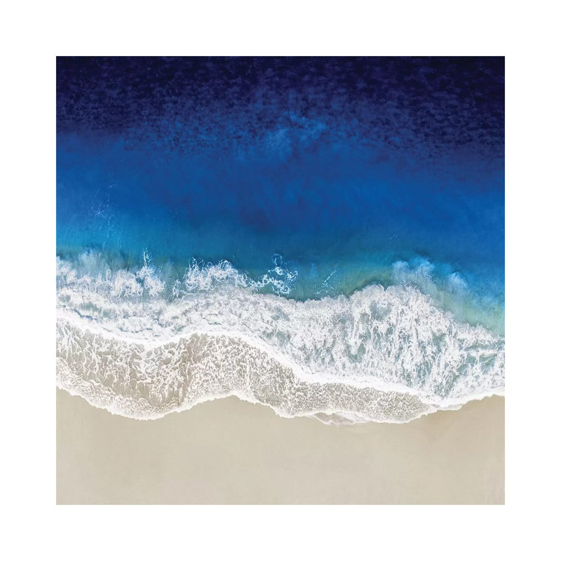 Indigo Ocean Waves III 1 Piece Wrapped Canvas Wall Art, 66.04 cm H x 66.04 cm W x 1.91 cm D