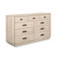 Très grand lit tapissier Regulski California et commode 9 tiroirs avec miroir-211081406