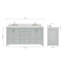 Meuble-lavabo double avec plateau Abshire 73-93359274