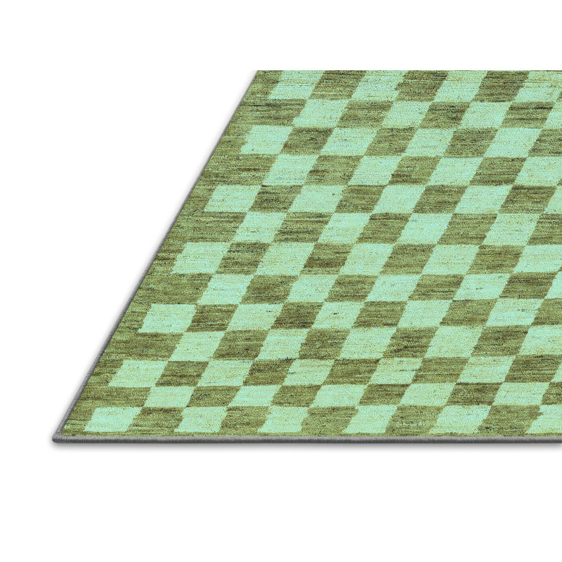 Rossmary Checkered Indoor Rug, Rectangle 5' x 7'