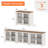 100-Inch TV Stand, Wooden Farmhouse Entertainment Center With 6 Glass Doors & Storage Cabinets For Living Room Or Bedroom-349253632