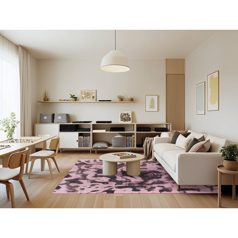 Abstract Indoor Rug, Rectangle 7' x 9'