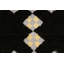 Tapis oriental noir Dhurrie 6X9