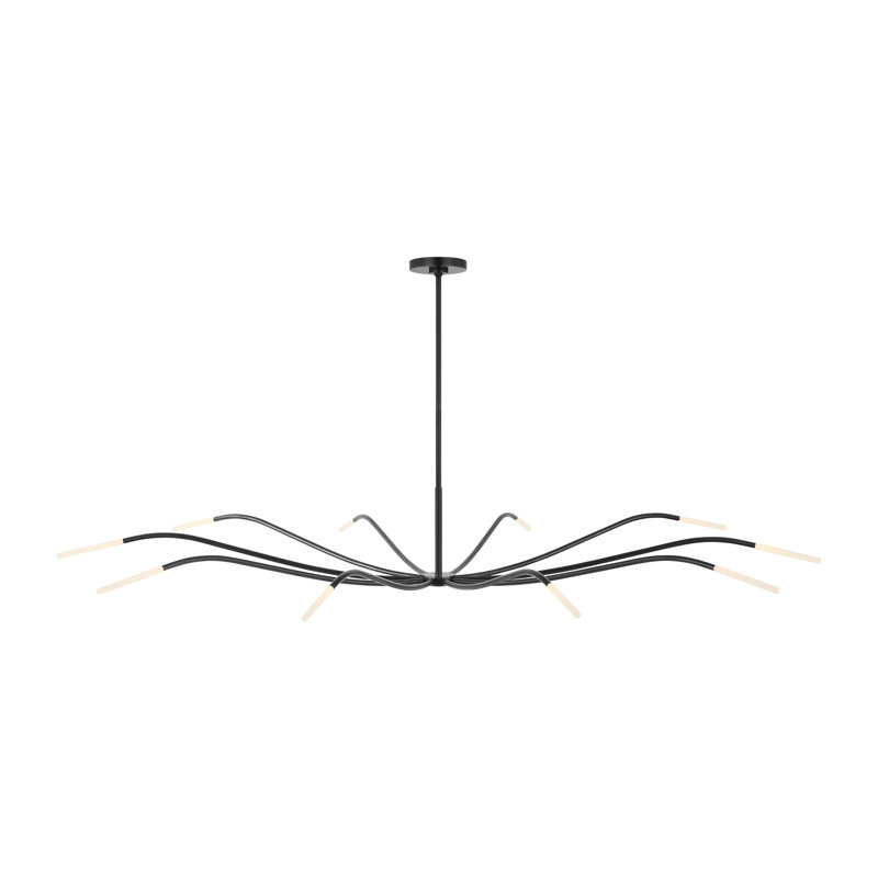 Lajos LED Chandelier, 8.7" H x 67.3" W x 67.3" D, Bronze, 10 Lights